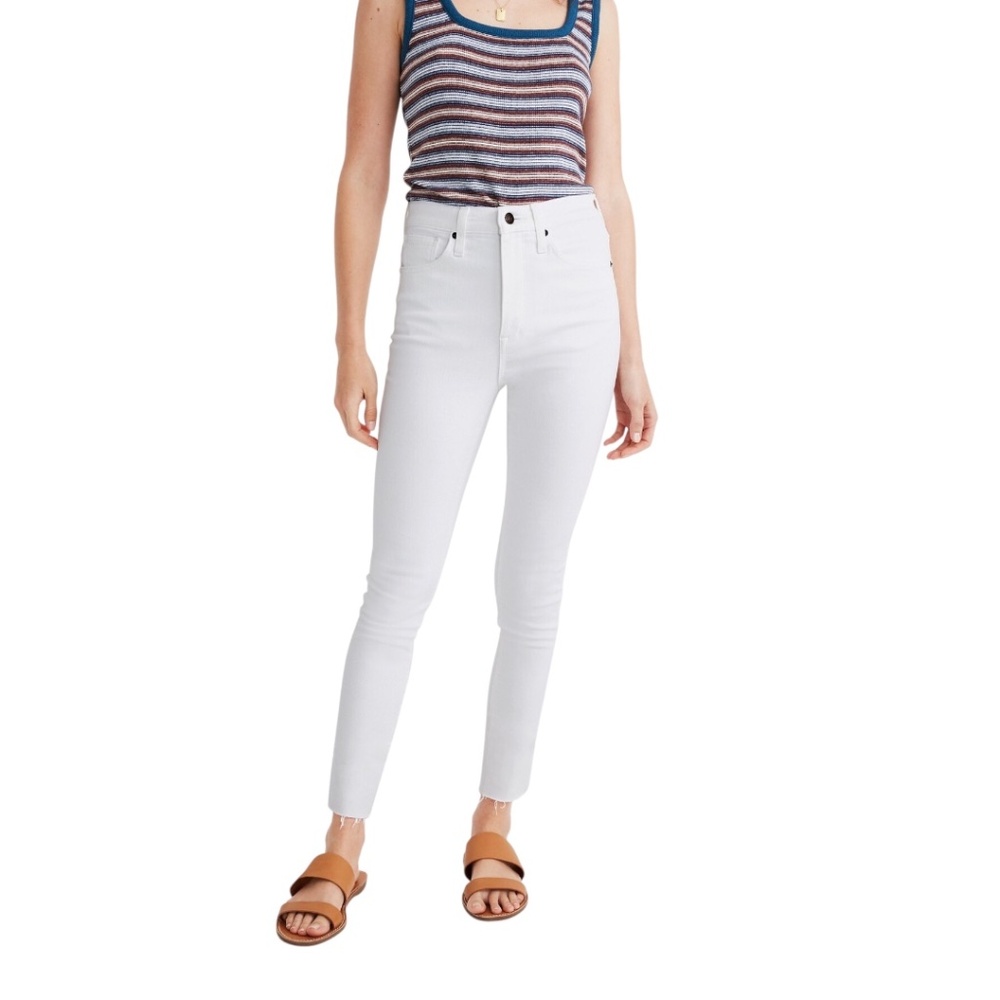 ✨Madewell 11" High-Rise Skinny Jeans in Bright White – Size 28✨